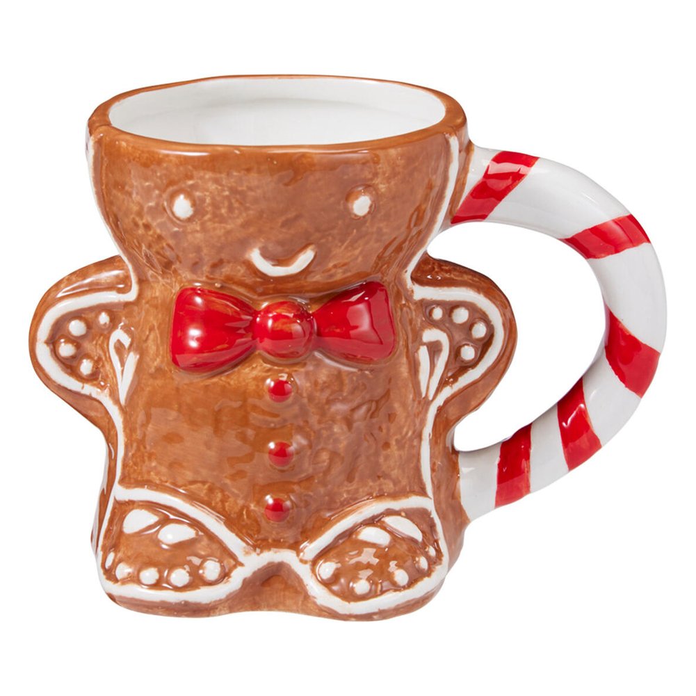 Tazza mug a forma di omino di pan di zenzero in dolomite 400 ml – 1 pezzo, design assortito 2