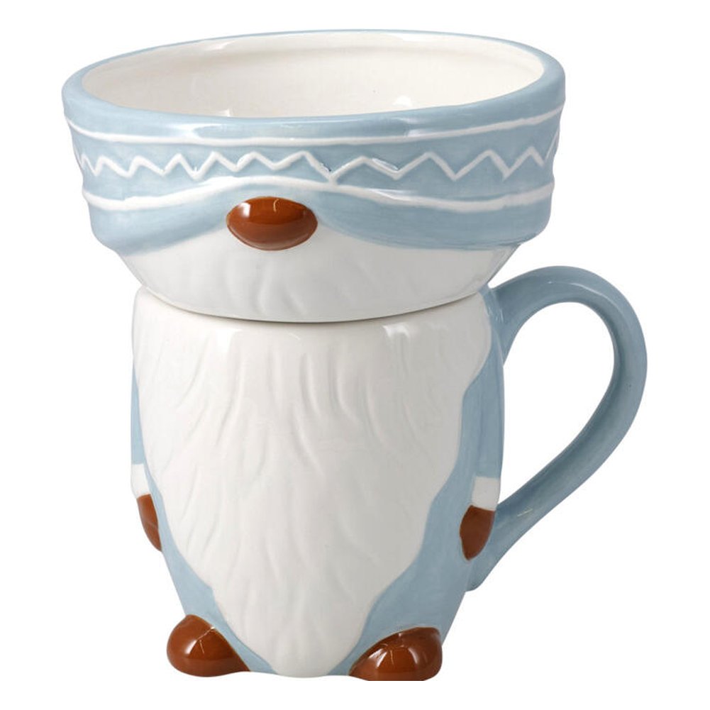 Set tazza e ciotola a forma di gnomo in ceramica – 1 set, colore assortito 4