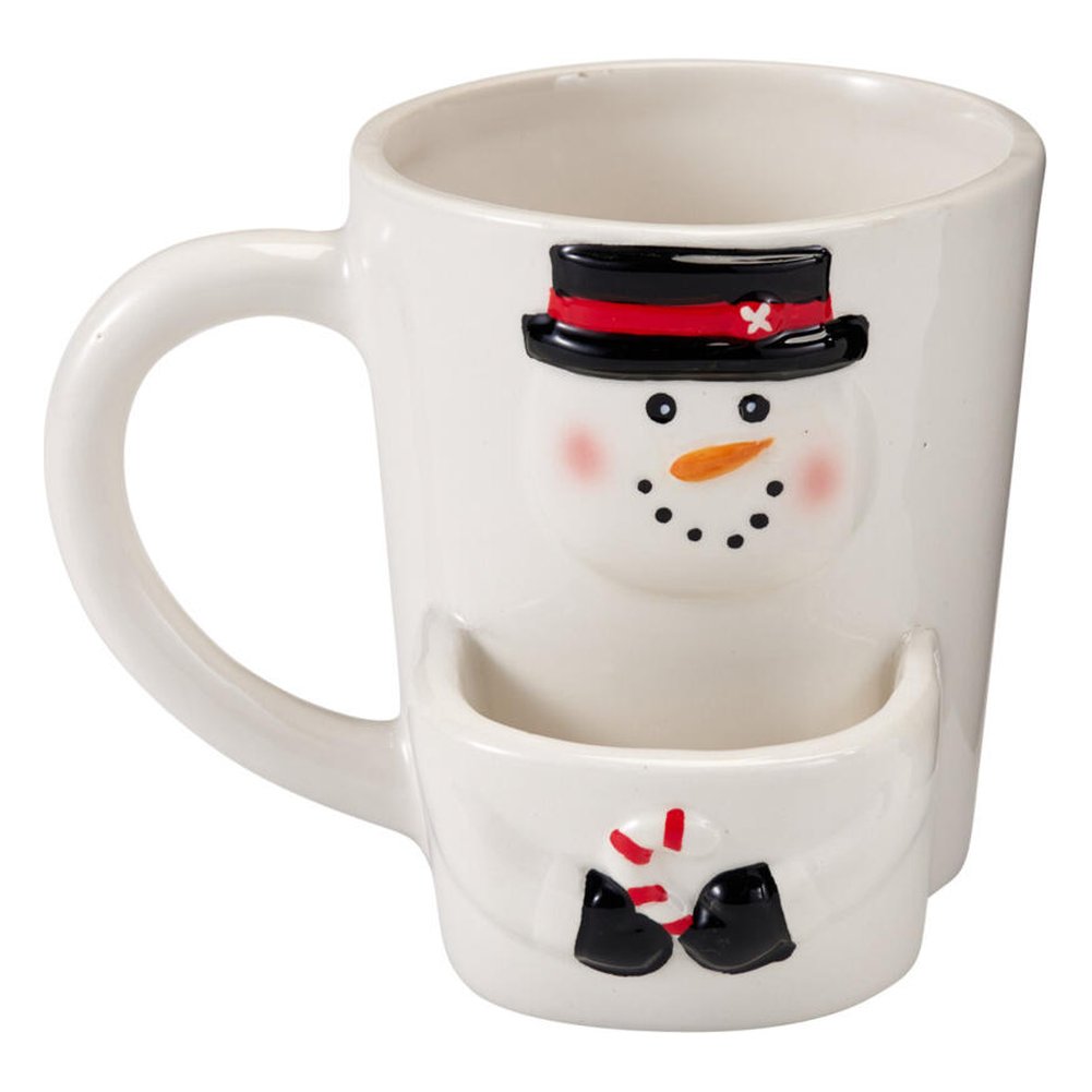 Tazza mug natalizia in ceramica con tasca porta biscotti 250 ml – 1 pezzo, soggetto assortito 2