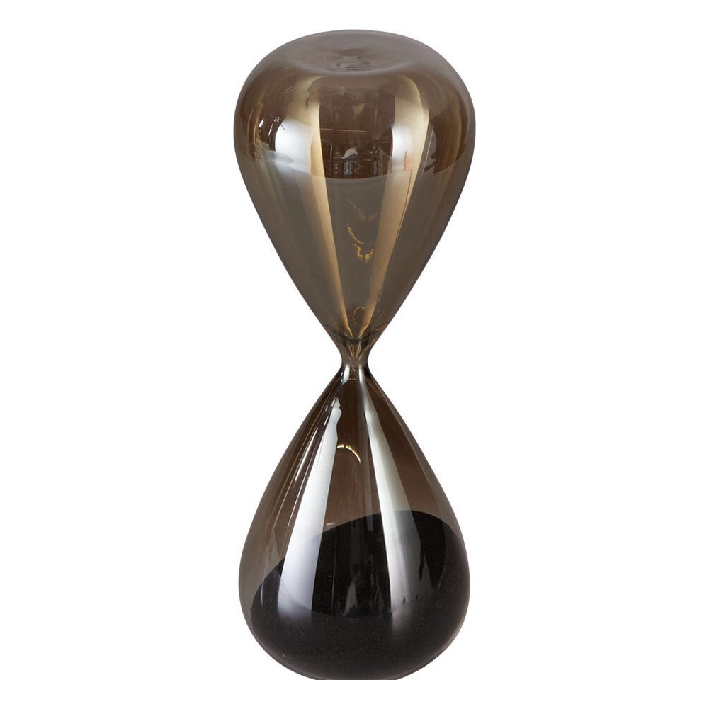 Clessidra decorativa in vetro 23 cm, durata 30 minuti – 1 pezzo, colore assortito (ambra o fumé) 3