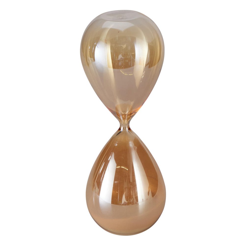 Clessidra decorativa in vetro 30 cm, durata 60 minuti – 1 pezzo, colore assortito (ambra o fumé) 2