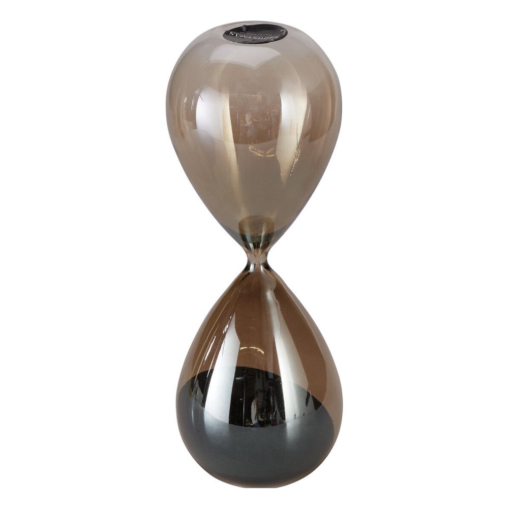 Clessidra decorativa in vetro 30 cm, durata 60 minuti – 1 pezzo, colore assortito (ambra o fumé) 3
