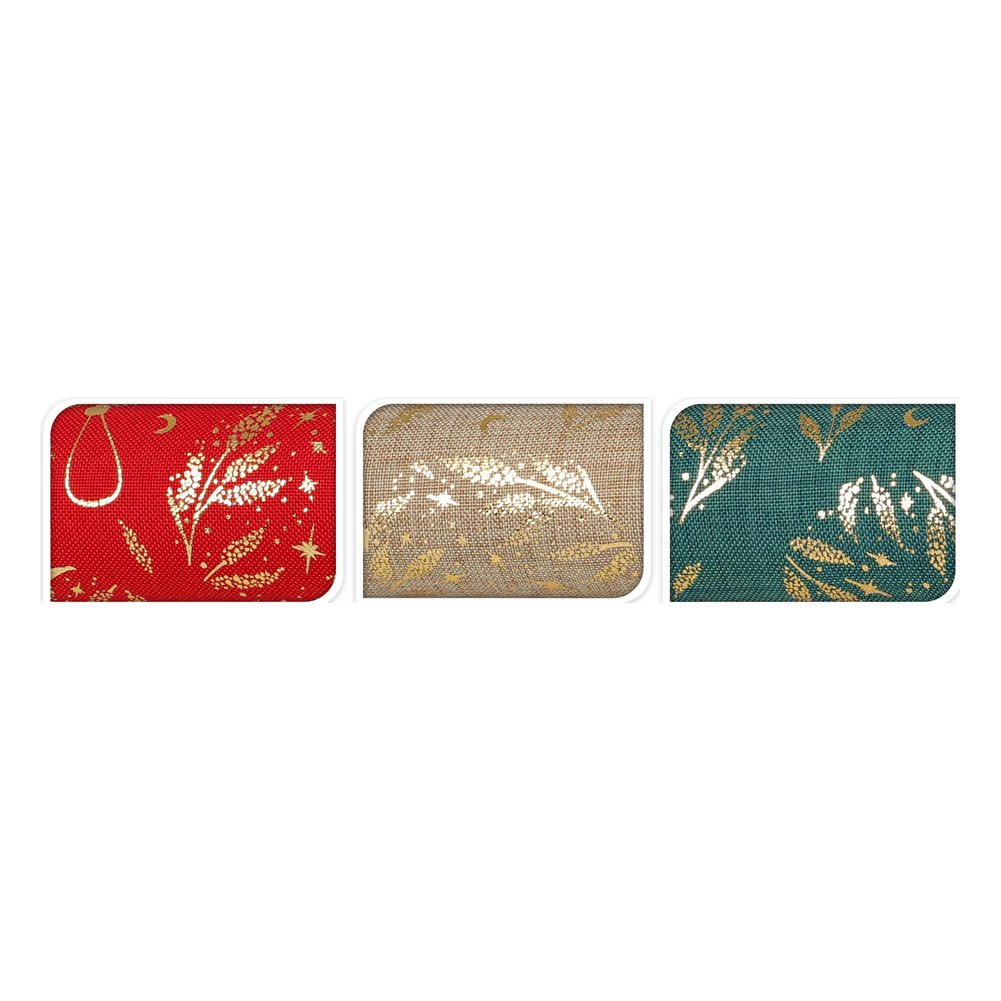 Rotolo tessuto decorativo con rami oro 28x200 cm – 1 pezzo, colore assortito 2