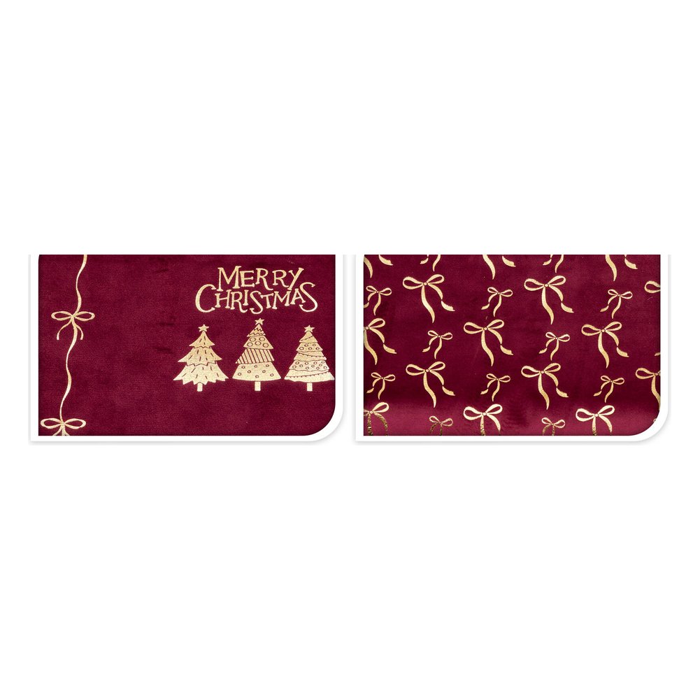 Rotolo tessuto decorativo velluto bordeaux e oro 28x200 cm – 1 pezzo, design assortito 2