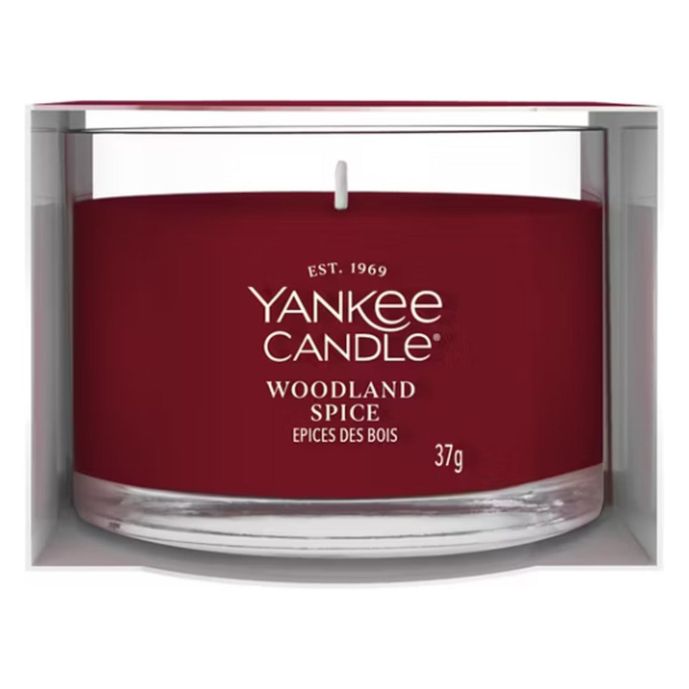Candela Votiva in Vetro Yankee Candle Signature Woodland Spice 1
