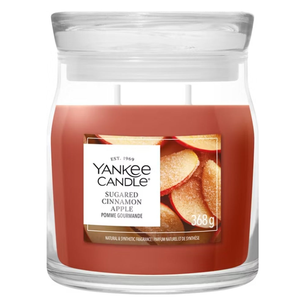 Candela Giara Media Yankee Candle Signature Sugared Cinnamon Apple 1