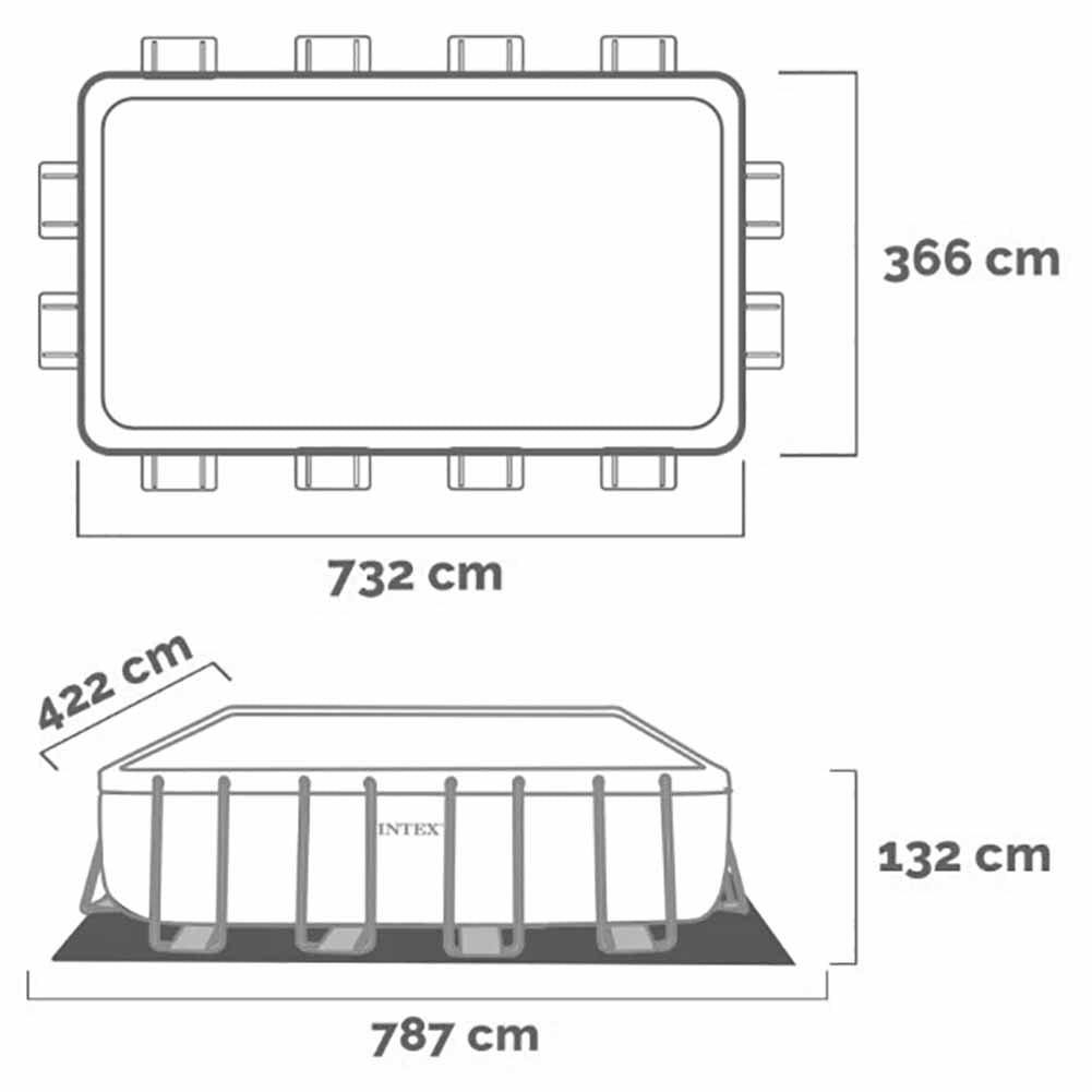 Piscina fuori terra Intex Ultra XTR Frame 732x366xh132cm con pompa cod 26364 3