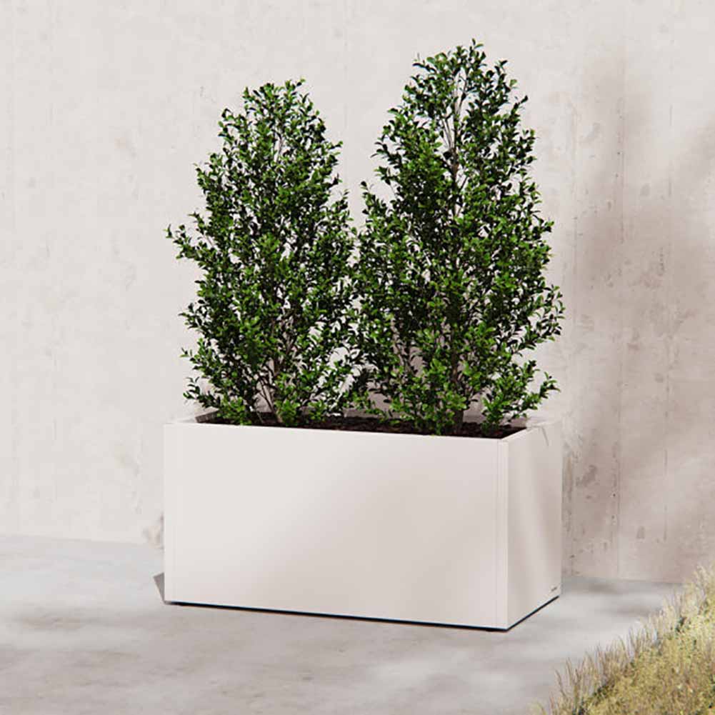 Fioriera Herstera Metal Planter 50 Bianca 100x50x50cm 08971003 4
