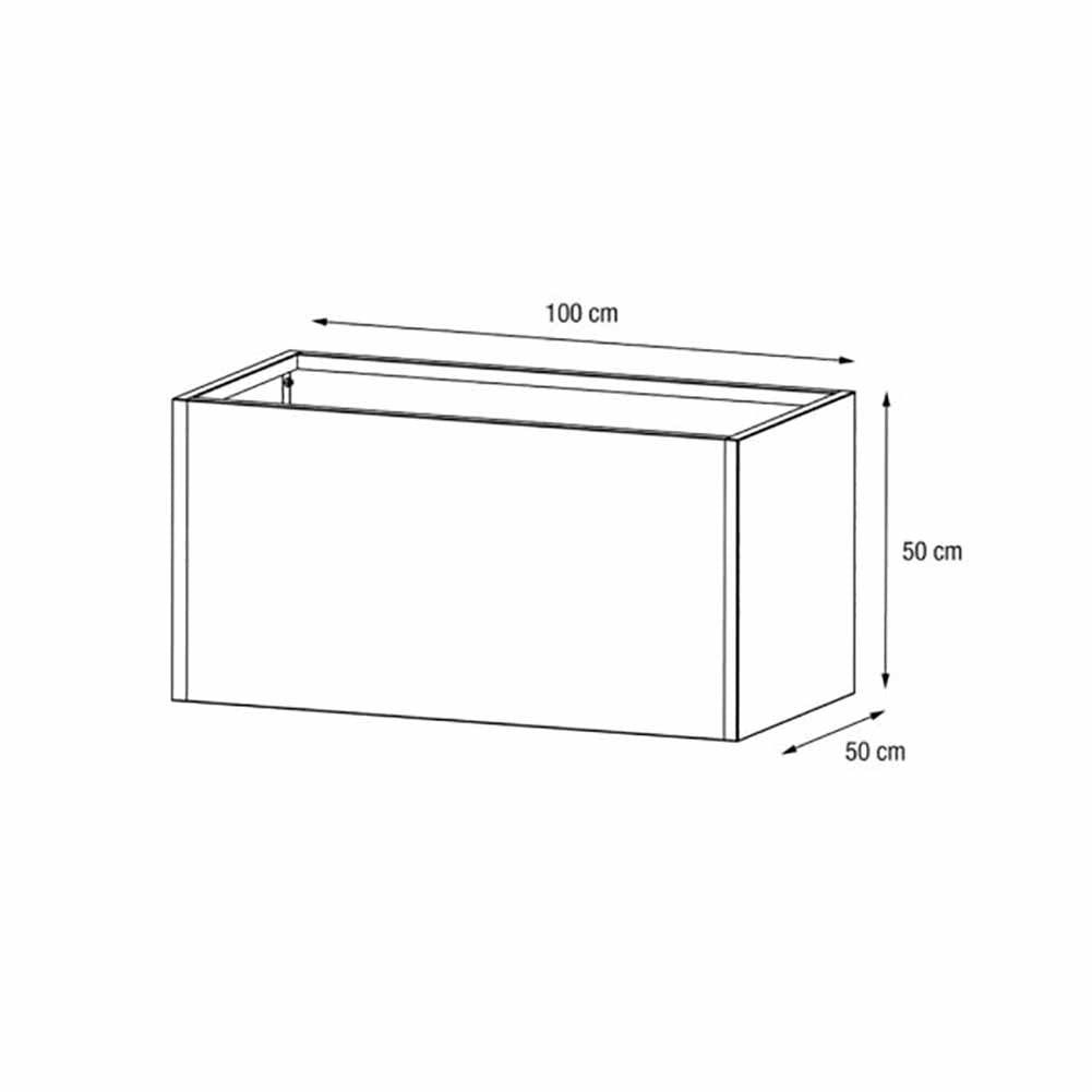 Fioriera Herstera Metal Planter 50 Bianca 100x50x50cm 08971003 7