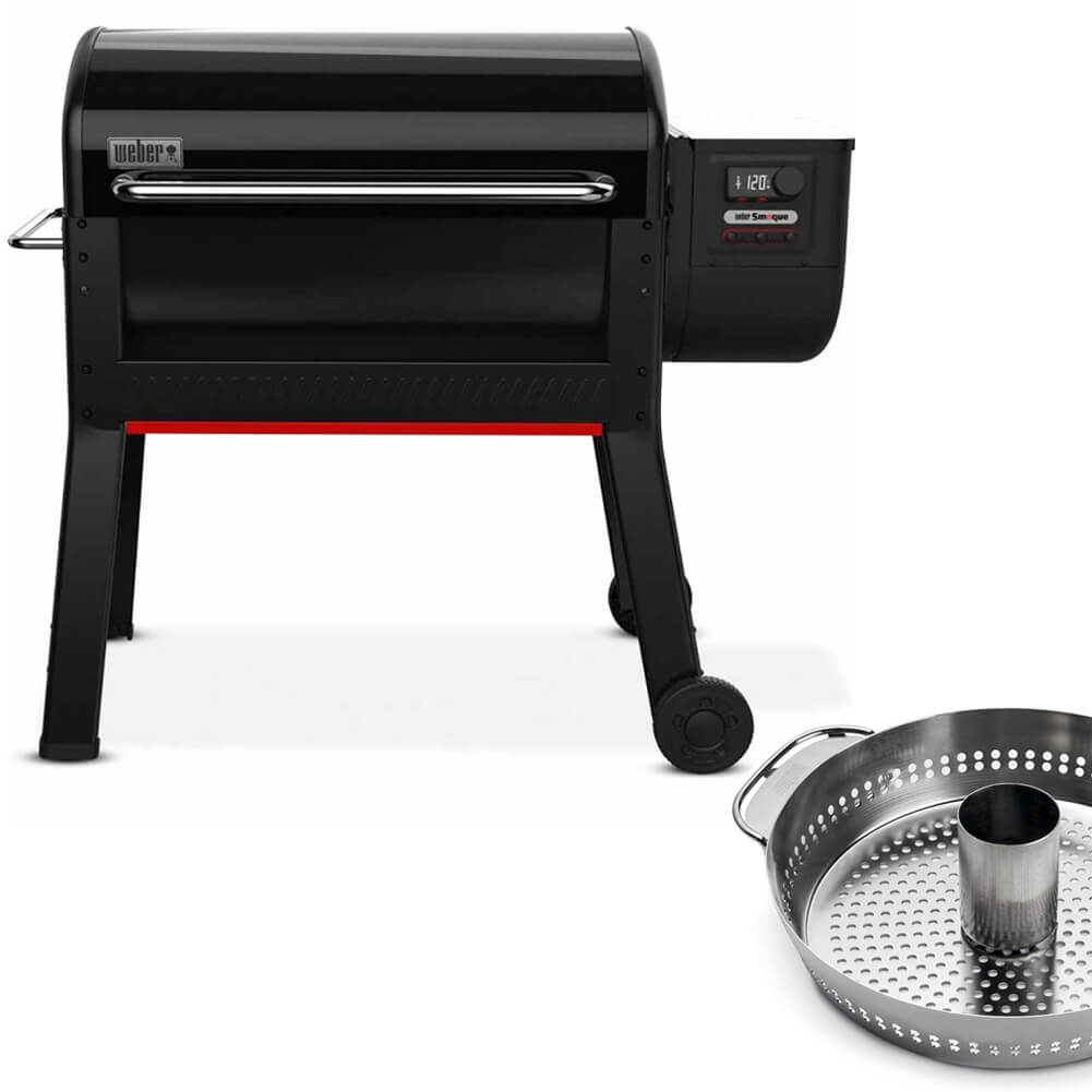 Kit di barbecue completo Weber Smoque XL 1500805 + supporto per pollo