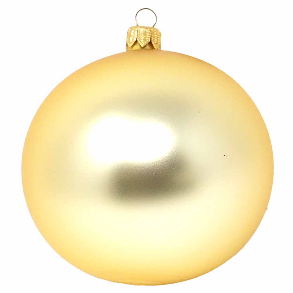 Confezione di 6 palline di Natale in vetro oro opaco 7cm 2
