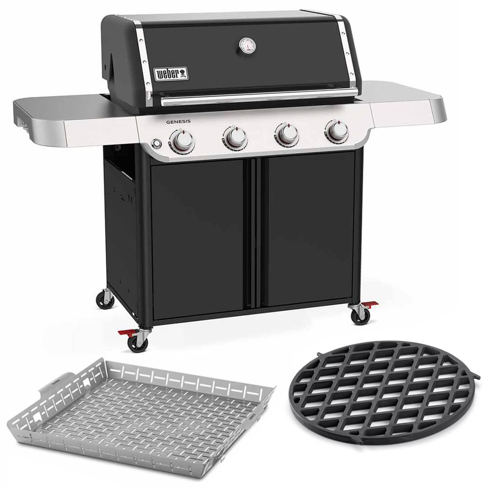 Combo Barbecue Weber Genesis E415W + Griglia Gourmet + Vassoio Roasting Basket
