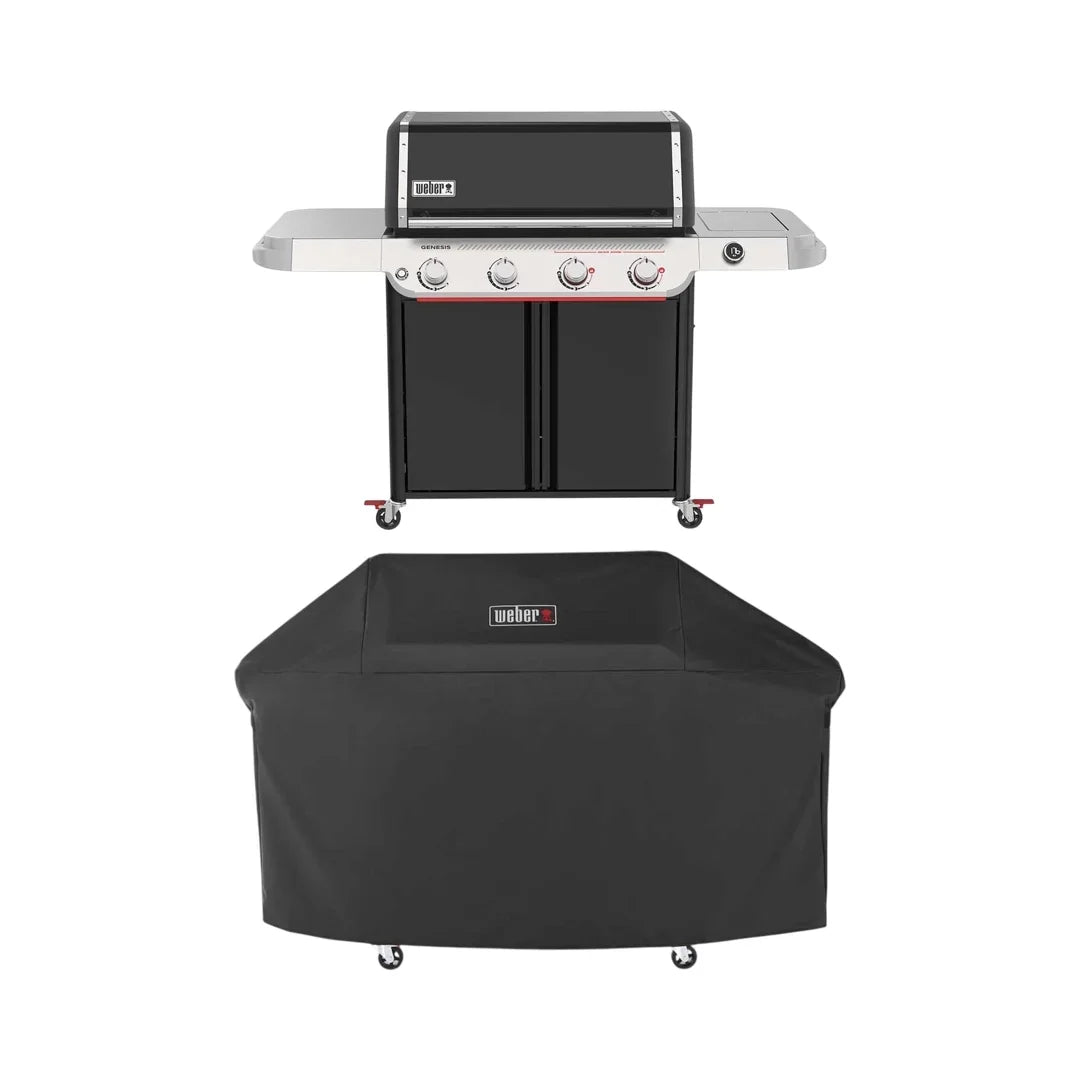 Weber Genesis E-425W Barbecue a gas 4 bruciatori con Sear Zone Boost e copertura Weber Premium 1