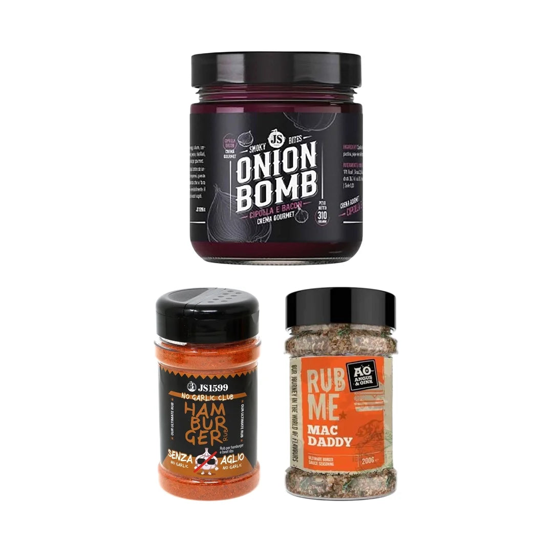 Box Ricetta Bomb Mac Burger – Rub Hamburger, Rub per Salsa Burger e Salsa Onion Bomb 3