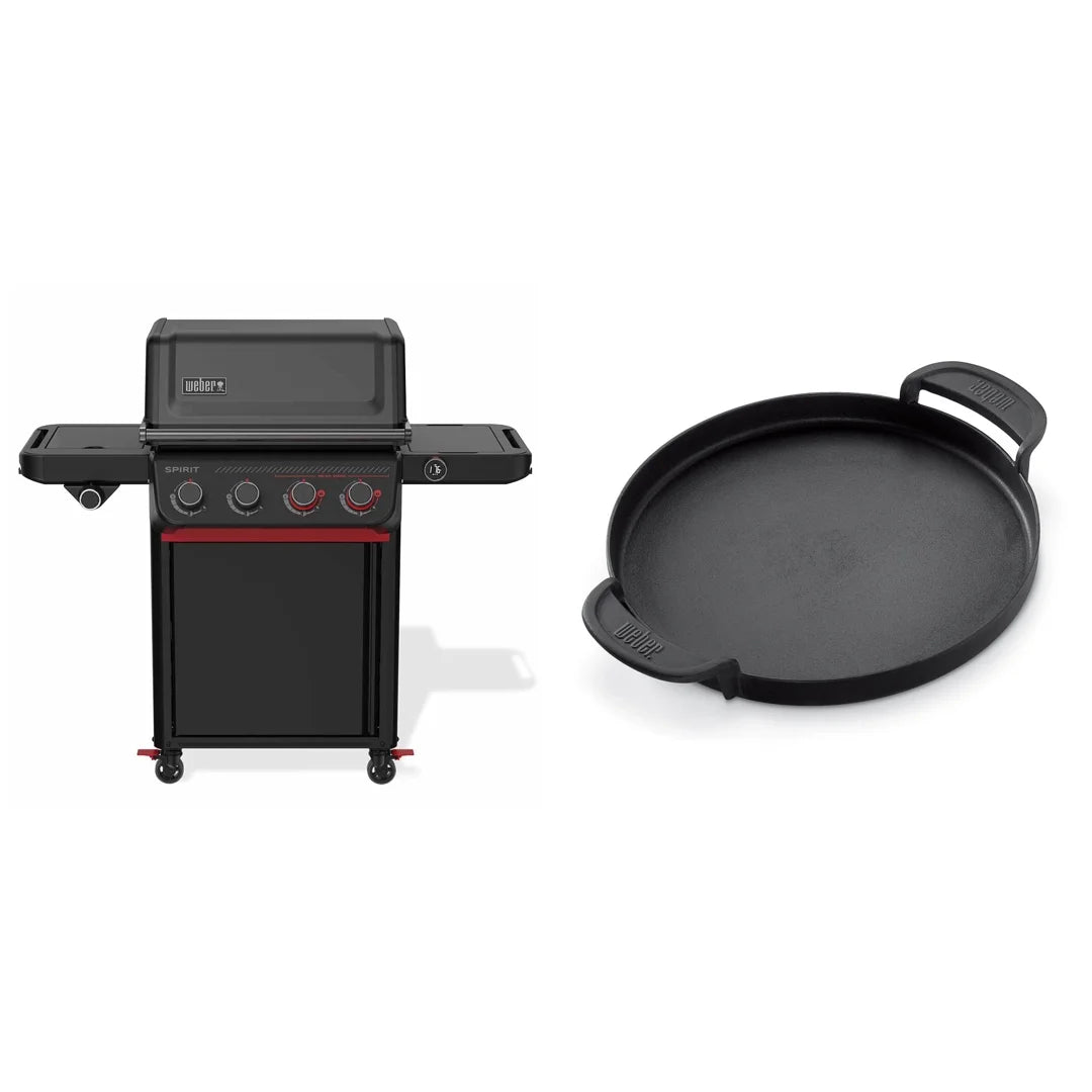 Weber Spirit EPX-435R Stealth Edition barbecue a gas con Weber Connect, girarrosto e piastra in ghisa
