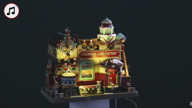 Christmas Cake Factory Caddington Village Lemax Cod 45268
