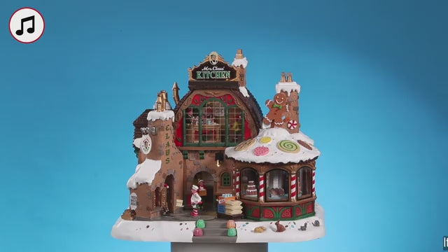 Mrs Claus' kitchen with 4.5V Adaptor Santa's Wonderland Lemax Cod 85314