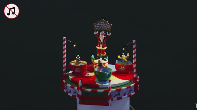 Santa's Peppermint Teacup Spinner Carnival Lemax Cod 54446