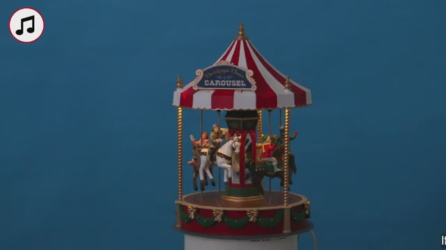 Christmas Cheer Carousel B/O 4.5V Caddington Village Lemax Cod 14821