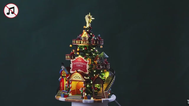 The Tannenbaum Tower Christmas Shops Santa's Wonderland Lemax Cod 55311