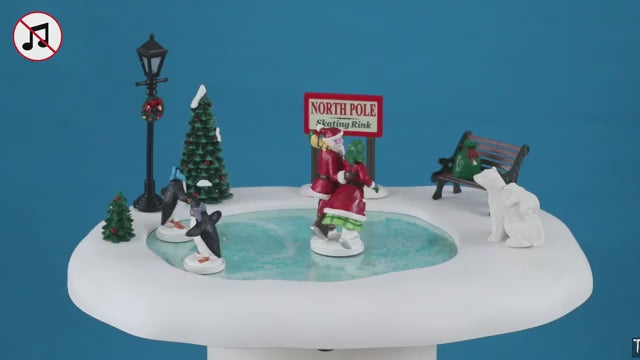 North Pole Skating Rink B/O 4.5V Santa's Wonderland Lemax Cod 14837