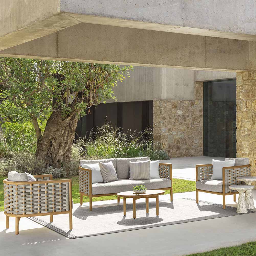 Salotto Prichi Teak Concha grey Talenti