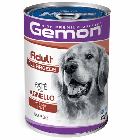 Alimento cane Monge Gemon 24 lattine da 400g adult All Breeds Pat&eacute; e agnello