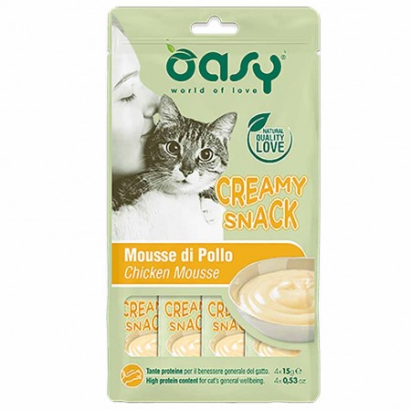 Alimento gatto Snack Oasy Creamy Pollo 4x15g