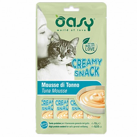 Alimento gatto Snack Oasy Creamy Tonno 4x15g