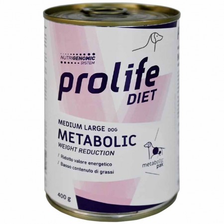 Alimento cane umido Prolife Metabolic Medium Large Weight Reduction 400g