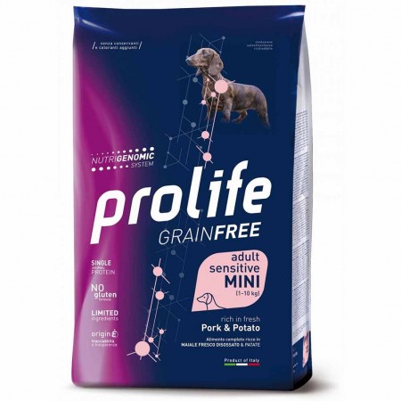 Prolife Grain Free Adult Sensitive Pork & Potato Mini 7kg