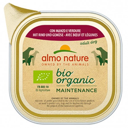 Alimento cane Almo Nature Bio Organic manzo e verdure 100g