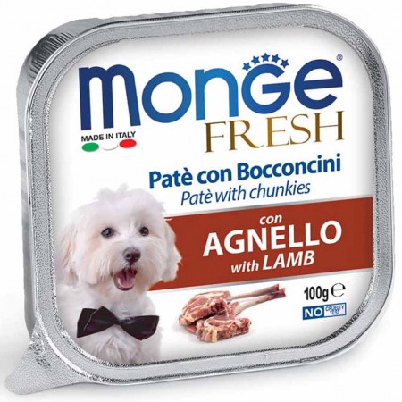Alimento cane Monge Fresh Agnello 100g