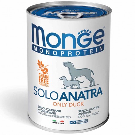 Alimento cane Monge monoprotein solo anatra 400g