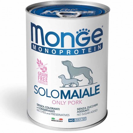 Alimento cane Monge monoprotein solo maiale 400g