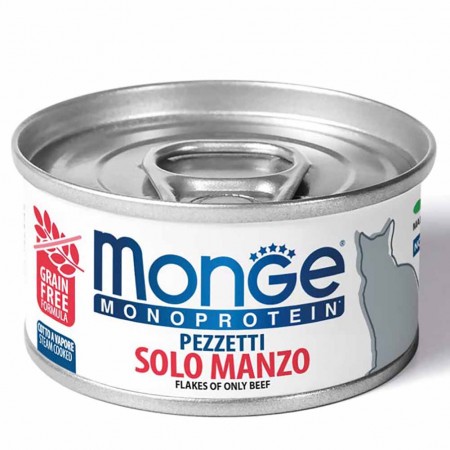 Alimento gatto Monge Monoprotein Manzo 80g