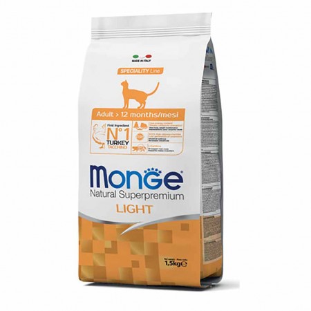 Alimento gatto Monge Natural light tacchino 1,5kg
