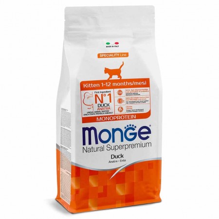 Alimento gatto Monge Natural Monoprotein Kitten da 1 a 12 mesi Anatra 400g