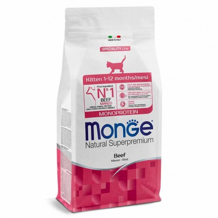 Alimento gatto Monge Natural Monoprotein Kitten da 1 a 12 mesi Manzo 400g