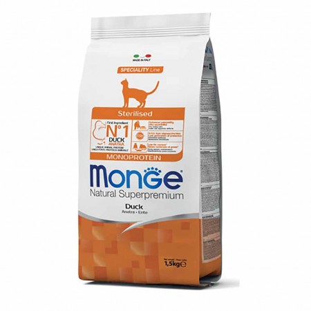 Alimento gatto Monge Natural Monoprotein sterilised Anatra 10kg