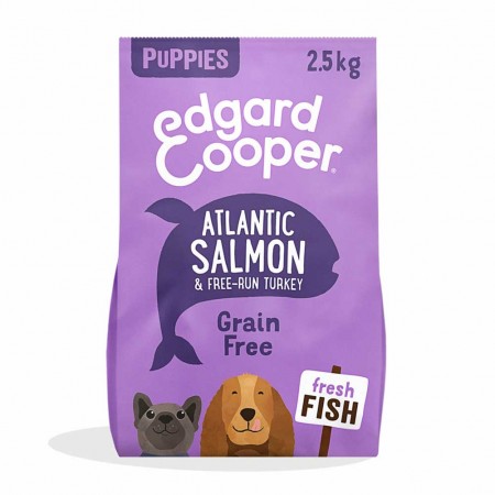 Alimento secco cuccioli Salmone e Tacchino 2,5kg Edgard Cooper