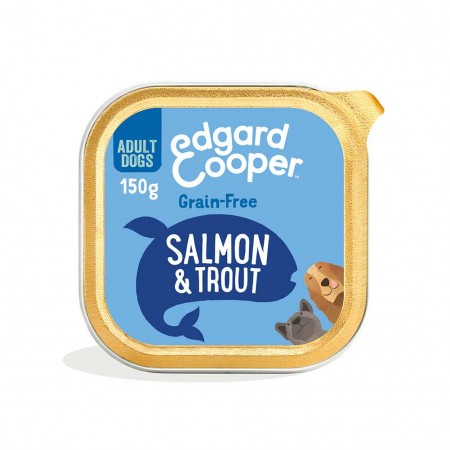 Alimento umido cane Adulto Salmone e Trota 150g Edgard Cooper
