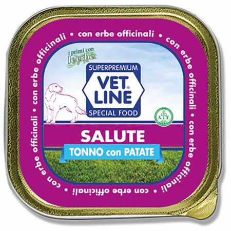 Alimento umido cane adulto salute tonno con patate 150g Vet Line