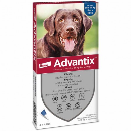 Antiparassitario Advantix per cani da 25 a 40kg 4 pipette