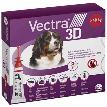 Antiparassitario Vectra 3D Cane per cani oltre 40Kg 3 pipette