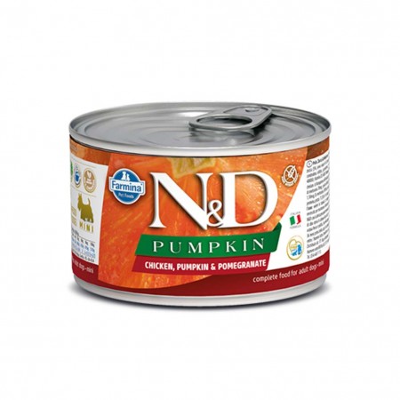 Alimento umido per cani Farmina Natural e Delicius Pumpkin Adult mini Pollo melograno e zucca 140g