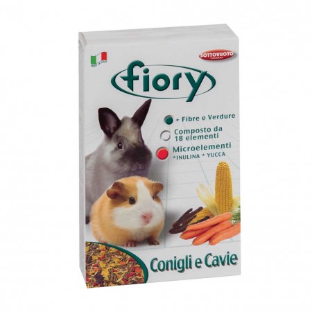 Mangime completo Miscela per conigli nani e cavie 850g Fiory