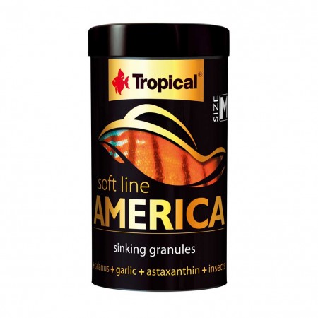 Mangime granulato Tropical Soft America M per pesci 250ml