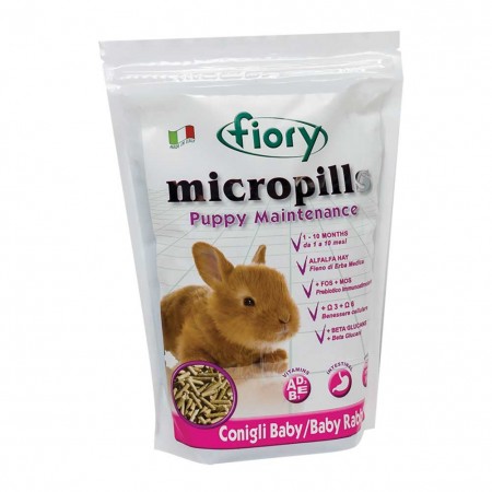 Mangime per conigli nani in pellet Fiory Micropills Puppy Maintenance 850 gr
