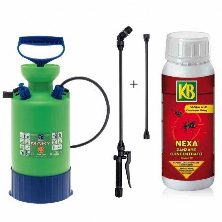 Kit Anti Zanzare Hobby Pompa 5 lt + insetticida Deadyna 500ml Nexa